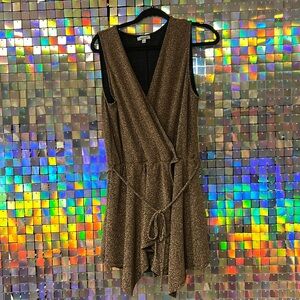 White birch gold romper dress